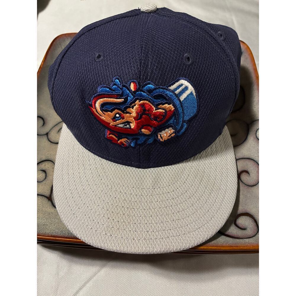 💕 Jacksonville Jumbo Shrimp New Era 7 3/8 Fitted Hat Cap MILB Minor League
